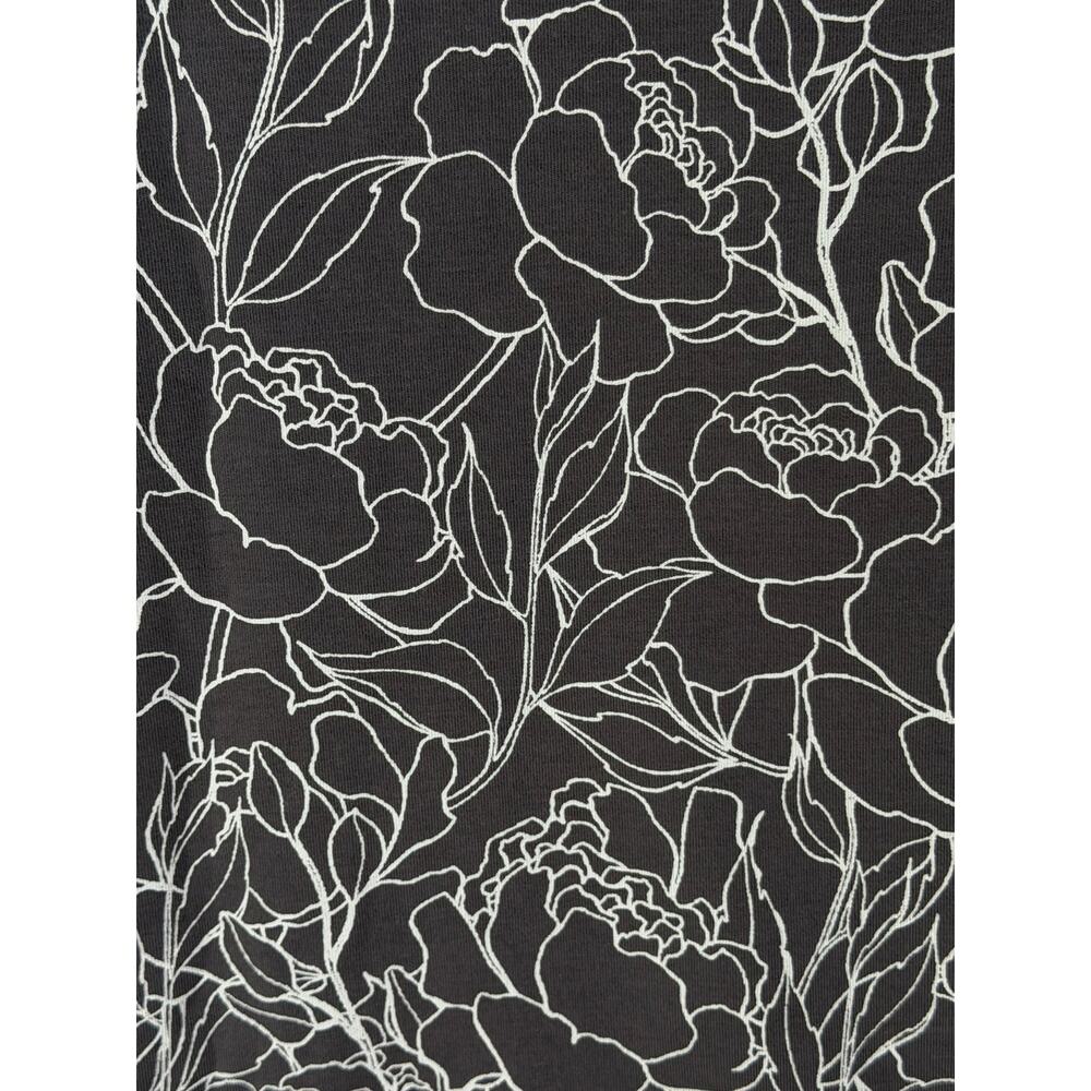 Duluth NoGA Naturale Cotton Short Sleeve Dress Gray Floral XXL Casual UPF 40 NWT - Picture 3 of 9